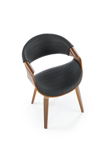 Krzesło K544 w kolorze czarnym z orzechowym wykończeniem 