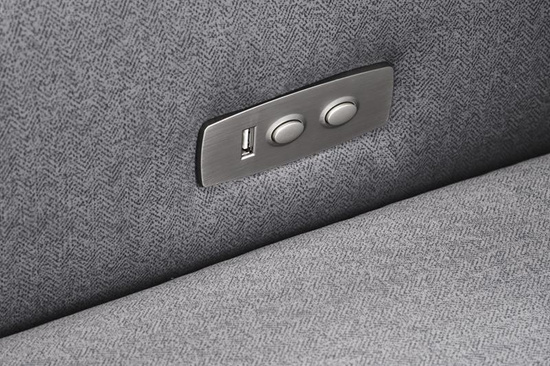 Rozkładany fotel wypoczynkowy GELATO w kolorze popielatym