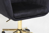 Fotel kubełkowy do biurka FABIO czarny/złoty
