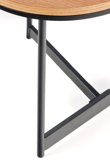 Designerska ława KARIDA-S w kolorze dąb naturalny / czarny