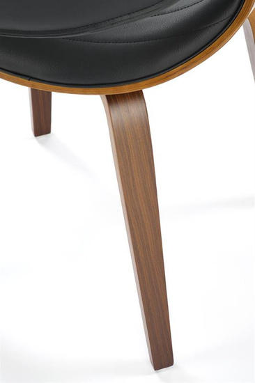 Krzesło K544 w kolorze czarnym z orzechowym wykończeniem 