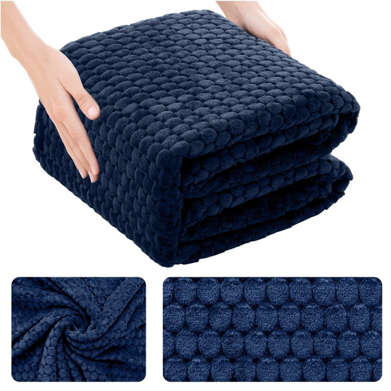 Koc z tłoczonej mikrofibry 160x200 Pluszowa Ala Koła 08