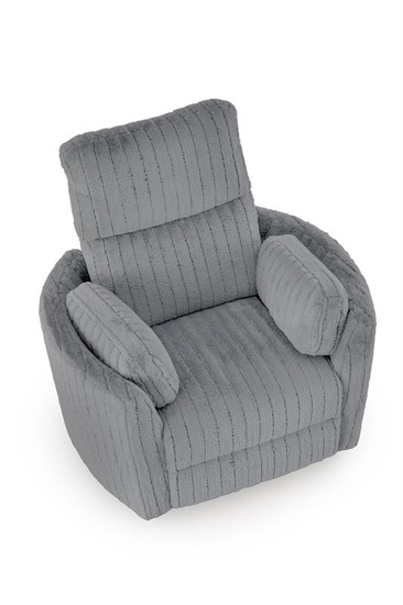 Elektryczny fotel wypoczynkowy PEGAS w kolorze popielatym z funkcją relaks