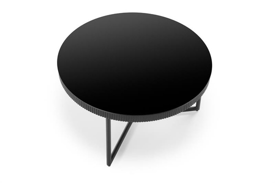 Ława COSMO czarna okrągła fi80 cm