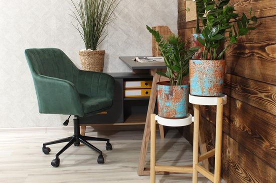 Fotel kubełkowy do biurka FABIO zielony/czarny