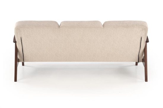Sofa z drewnianymi podłokietnikami MILANO 3S w kolorze beżowym Castel 15
