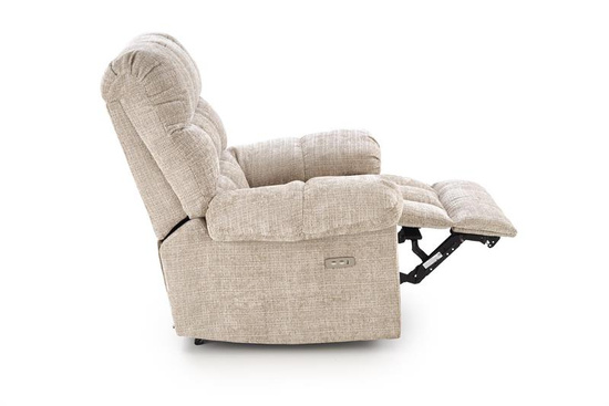 Fotel wypoczynkowy AMORE w beżowym kolorze z funkcją elektrycznego rozkładania