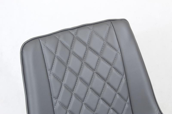 Tapicerowane krzesło do jadalni DORA | szara ekoskóra