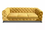 Pikowana sofa 3 osobowa MOMOA w stylu glamour