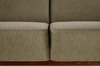 Sofa z drewnianymi podłokietnikami MILANO 3S w kolorze oliwkowym Castel 39