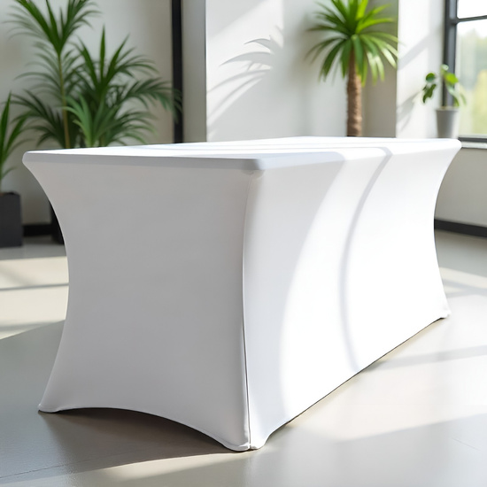 Pokrowiec 180 x 76 Na Stół Bankiet Catering Ben Biały