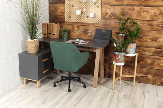 Fotel kubełkowy do biurka FABIO zielony/czarny