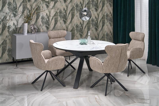 Krzesło z obrotowym siedziskiem K571 w kolorze ciemny beżowy