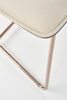 Krzesło K390 kremowe z ciemnopopielatym akcentem i złotą podstawą 