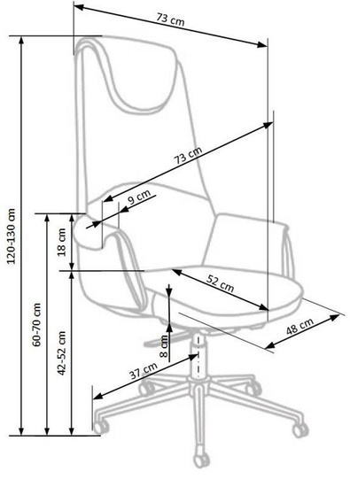 Fotel gabinetowy CALVANO w kolorze ciemny brąz / jasny brąz