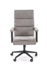 Fotel biurowy z welurową tapicerką ADRIANO w kolorze szarym