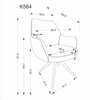 Krzesło z funkcją obracania K564 w popielatym kolorze
