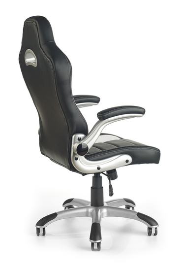 Designerski fotel gabinetowy LOTUS czarno-szary