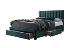 Łóżko GRACE 140 w ciemnozielonej tkaninie velvet