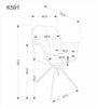 Krzesło z funkcją obracania K591 jasny szary