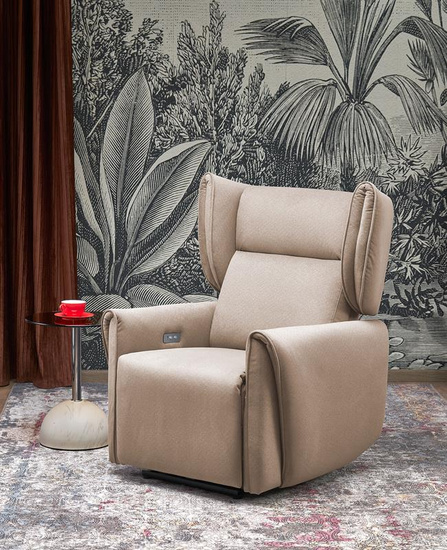 Fotel wypoczynkowy GELATO w beżowej tkaninie