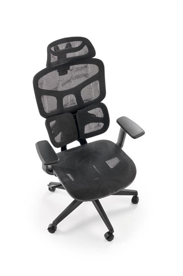 Fotel gabinetowy ASTRAL czarny z siatki z mechanizmem MULTIBLOCK