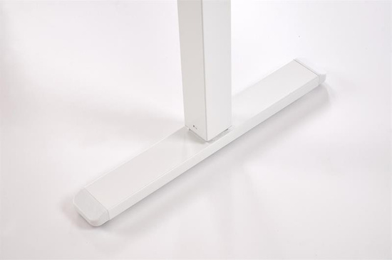 Biurko z regulacją wysokości B54 w czarnym kolorze na białym stelażu 120 cm