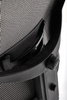 Ergonomiczny fotel gabinetowy ADMIRAL w kolorze czarno-popielatym z aluminiową podstawą