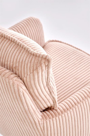 Nowoczesny fotel obrotowy DUMBO w kolorze jasny różowy