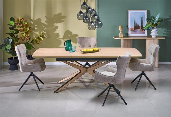 Krzesło z obrotowym siedziskiem K573 w beżowym kolorze