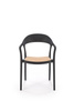 Krzesło K530 w kolorze czarnym z naturalnym wykończeniem
