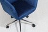 Fotel kubełkowy do biurka FABIO granatowy/chrom