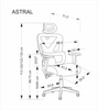 Fotel gabinetowy ASTRAL czarny z siatki z mechanizmem MULTIBLOCK