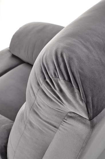 Elegancki fotel wypoczynkowy DRAGER w kolorze popielatym