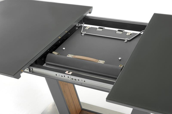 Stół rozkładany BILOTTI w kolorze antracytowy mat / orzech