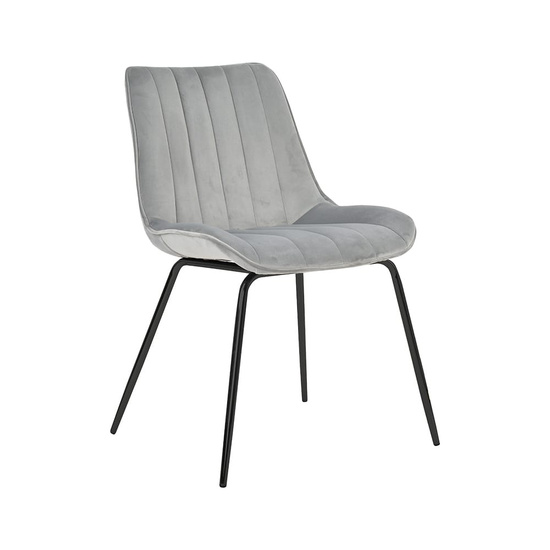 Eleganckie krzesło MURANO ideal black z przeszyciami na czarnym stelażu