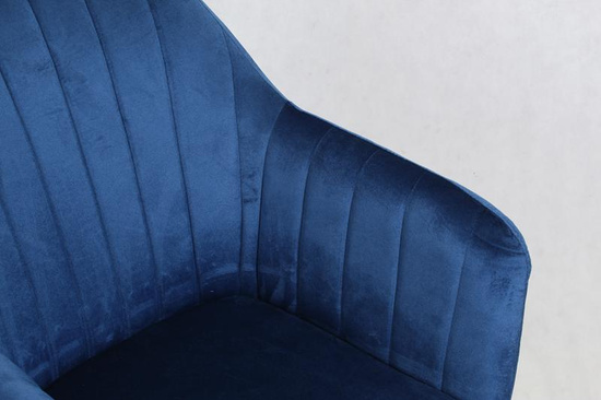 Fotel kubełkowy do biurka FABIO granatowy/chrom