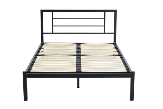 Łóżko metalowe LUMINA 120 w czarnym kolorze 120x200 cm 