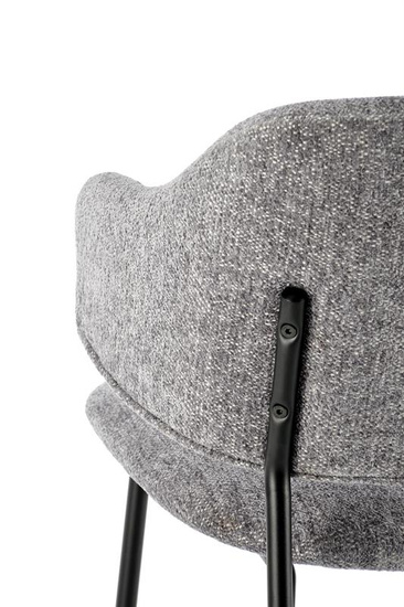 Krzesło K497 w kolorze jasny szary boucle RAVEN10 