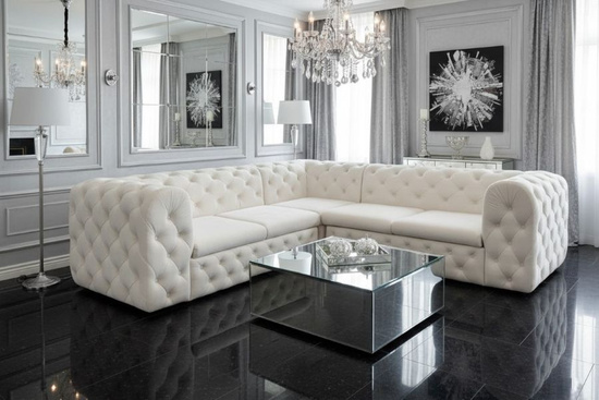 Pikowany narożnik MOMOA z funkcją spania 311x190