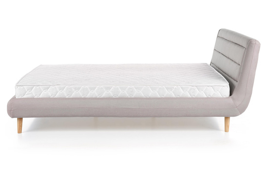 Eleganckie łóżko do sypialni ELANDA 160 cm w kolorze jasnego szarego