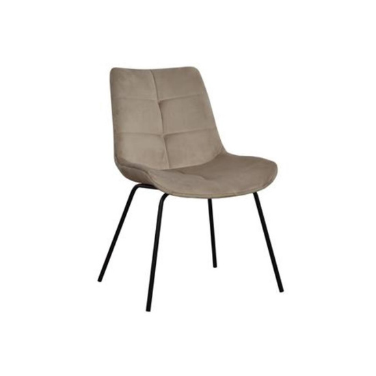 Eleganckie krzesło FARO ideal black z przeszyciami na czarnym stelażu