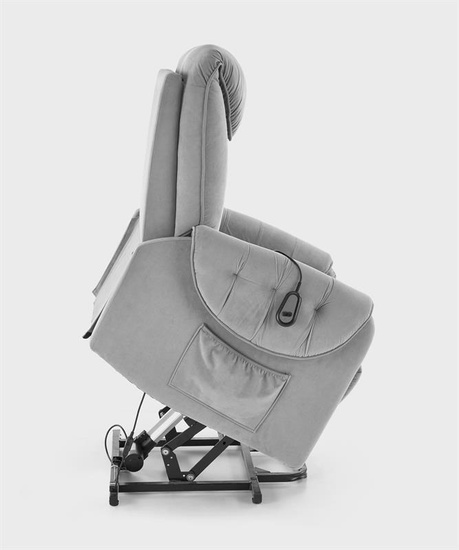 Rozkładany fotel HORTON w popielatym kolorze