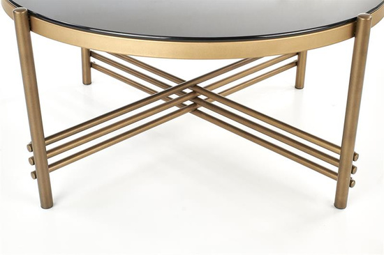 Stylowa ława ISMENA w kolorze czarny/złoty