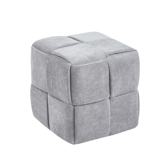 Pufa VELCUBE sześcienna w szarej tkaninie
