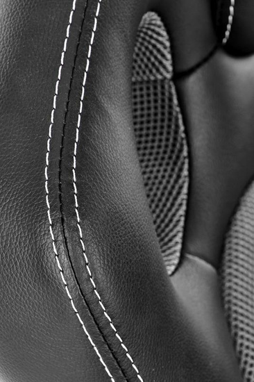 Fotel gabinetowy BERKEL w kolorze czarno-popielatym 