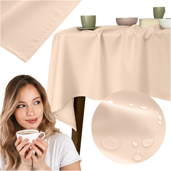 Obrus Plamoodporny SURBO śmietankowy 150x350
