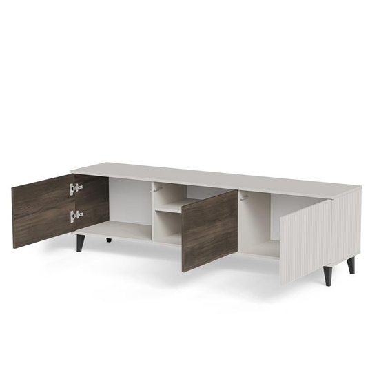 Stolik RTV RANDOM 2 RTV-2 o długości 180 cm w kolorystyce kaszmir, orzech i czarny