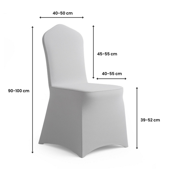 Pokrowiec 45 x 97 Na Krzesło Bankietowe Philip Szary