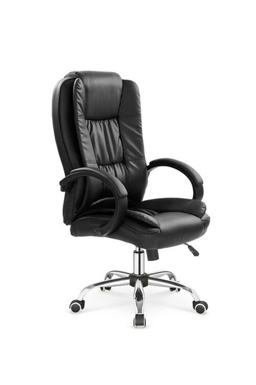 Stylowy fotel gabinetowy z ekoskóry RELAX czarny